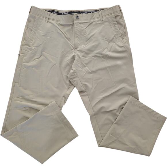 HI-TEC Mens Cross Functional Performance Pants Khaki Tan Size 40 x 32 NWOT - Picture 1 of 8